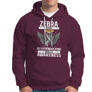 Zebra Squad Neuroendocrine Cancer Awareness Hoodie TS09 Maroon Printyourwear