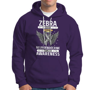 Zebra Squad Neuroendocrine Cancer Awareness Hoodie TS09 Purple Printyourwear