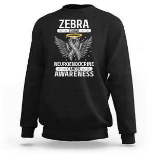 Zebra Squad Neuroendocrine Cancer Awareness Sweatshirt TS09 Black Printyourwear