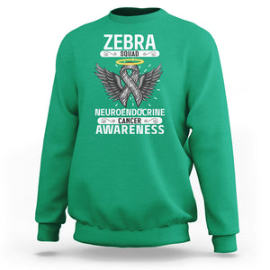 Zebra Squad Neuroendocrine Cancer Awareness Sweatshirt TS09 Irish Green Printyourwear