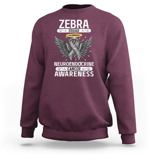 Zebra Squad Neuroendocrine Cancer Awareness Sweatshirt TS09 Maroon Printyourwear