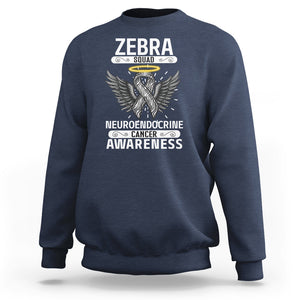 Zebra Squad Neuroendocrine Cancer Awareness Sweatshirt TS09 Navy Printyourwear