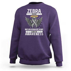 Zebra Squad Neuroendocrine Cancer Awareness Sweatshirt TS09 Purple Printyourwear