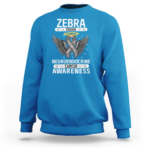 Zebra Squad Neuroendocrine Cancer Awareness Sweatshirt TS09 Sapphire Printyourwear