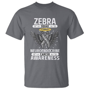 Zebra Squad Neuroendocrine Cancer Awareness T Shirt TS09 Charcoal Printyourwear