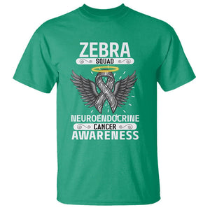 Zebra Squad Neuroendocrine Cancer Awareness T Shirt TS09 Irish Green Printyourwear