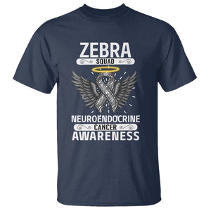 Zebra Squad Neuroendocrine Cancer Awareness T Shirt TS09 Navy Printyourwear