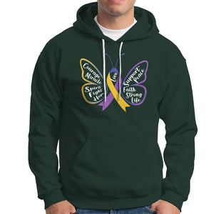 Fight Bladder Health And Cancer Awareness Butterfly Hoodie TS09 Dark Forest Green Printyourwear