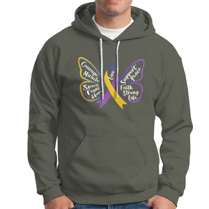 Fight Bladder Health And Cancer Awareness Butterfly Hoodie TS09 Military Green Printyourwear