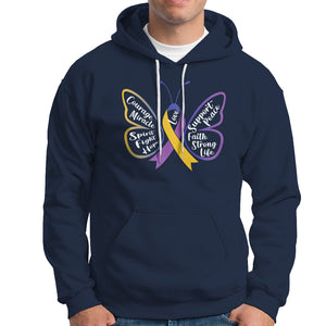 Fight Bladder Health And Cancer Awareness Butterfly Hoodie TS09 Navy Printyourwear