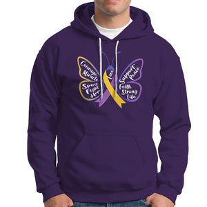 Fight Bladder Health And Cancer Awareness Butterfly Hoodie TS09 Purple Printyourwear