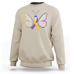 Fight Bladder Health And Cancer Awareness Butterfly Sweatshirt TS09 Sand Printyourwear