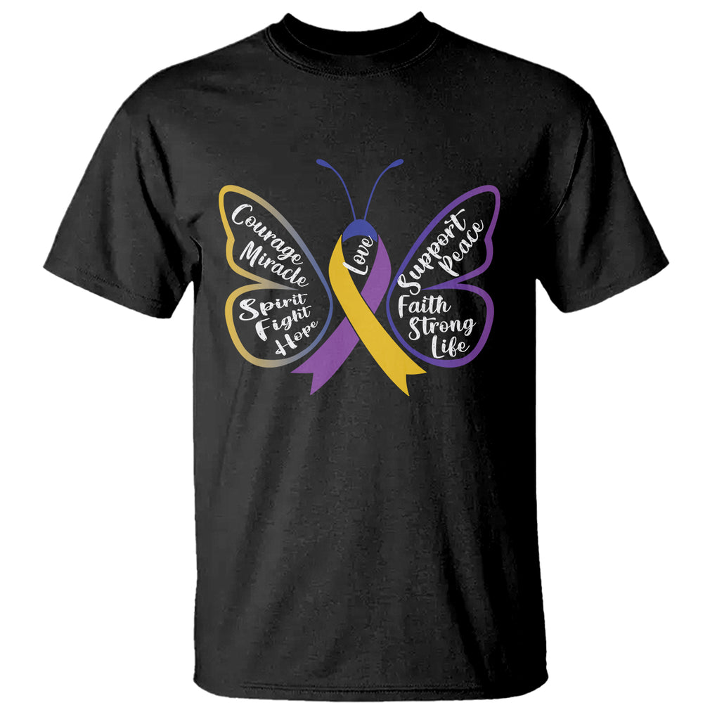 Fight Bladder Health And Cancer Awareness Butterfly T Shirt TS09 Black Printyourwear