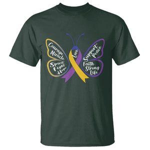 Fight Bladder Health And Cancer Awareness Butterfly T Shirt TS09 Dark Forest Green Printyourwear