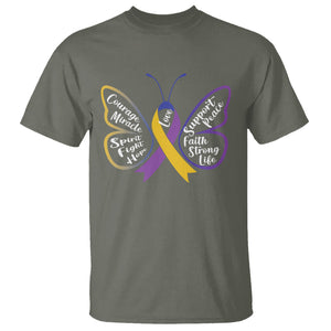 Fight Bladder Health And Cancer Awareness Butterfly T Shirt TS09 Military Green Printyourwear