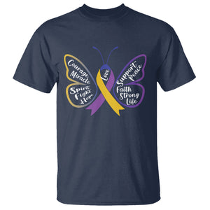 Fight Bladder Health And Cancer Awareness Butterfly T Shirt TS09 Navy Printyourwear