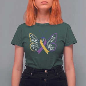 Fight Bladder Health And Cancer Awareness Butterfly T Shirt For Women TS09 Dark Forest Green Printyourwear