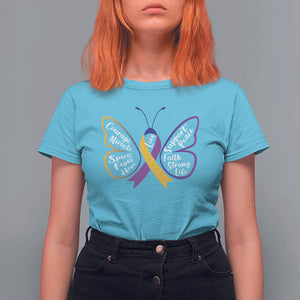 Fight Bladder Health And Cancer Awareness Butterfly T Shirt For Women TS09 Sky Printyourwear