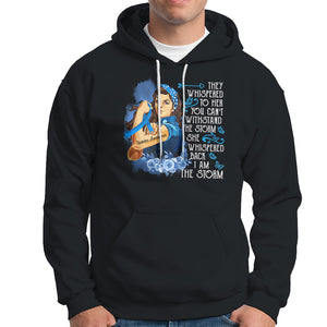 Whispered Back I'm The Storm Diabetes Cancer Awareness Month Hoodie TS09 Black Printyourwear