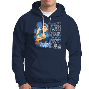 Whispered Back I'm The Storm Diabetes Cancer Awareness Month Hoodie TS09 Navy Printyourwear