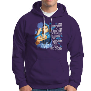 Whispered Back I'm The Storm Diabetes Cancer Awareness Month Hoodie TS09 Purple Printyourwear