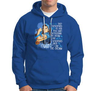 Whispered Back I'm The Storm Diabetes Cancer Awareness Month Hoodie TS09 Royal Blue Printyourwear