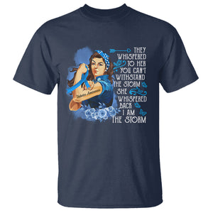 Whispered Back I'm The Storm Diabetes Cancer Awareness Month T Shirt TS09 Navy Printyourwear