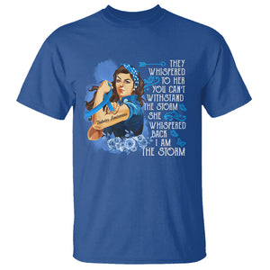 Whispered Back I'm The Storm Diabetes Cancer Awareness Month T Shirt TS09 Royal Blue Printyourwear