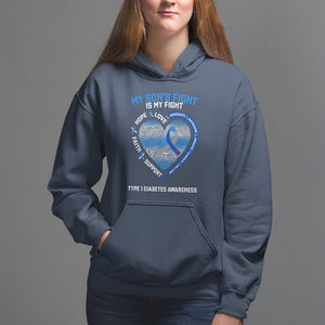 My Son's Fight Is My Fight Type 1 Diabetes Awareness Hoodie TS09 Navy Printyourwear