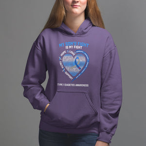 My Son's Fight Is My Fight Type 1 Diabetes Awareness Hoodie TS09 Purple Printyourwear