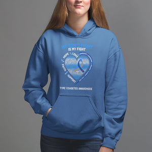 My Son's Fight Is My Fight Type 1 Diabetes Awareness Hoodie TS09 Royal Blue Printyourwear