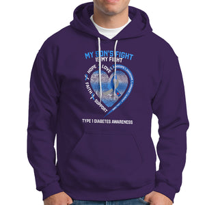 My Son's Fight Is My Fight Type 1 Diabetes Awareness Hoodie TS09 Purple Printyourwear