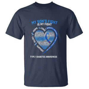 My Son's Fight Is My Fight Type 1 Diabetes Awareness T Shirt TS09 Navy Printyourwear