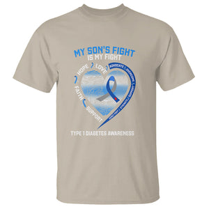 My Son's Fight Is My Fight Type 1 Diabetes Awareness T Shirt TS09 Sand Printyourwear