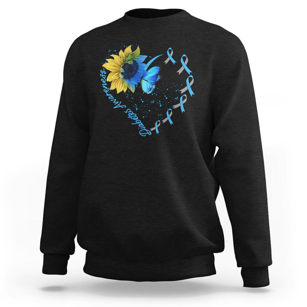 Diabetes Sunflower Shirt Type 1 Sweatshirt TS09 Black Printyourwear