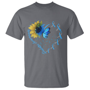 Diabetes Sunflower Shirt Type 1 T Shirt TS09 Charcoal Printyourwear