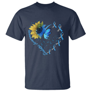 Diabetes Sunflower Shirt Type 1 T Shirt TS09 Navy Printyourwear