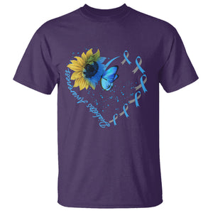 Diabetes Sunflower Shirt Type 1 T Shirt TS09 Purple Printyourwear