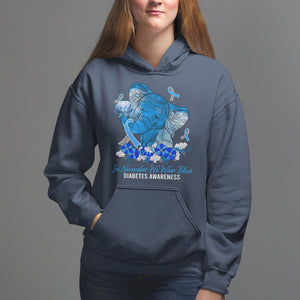 In November We Wear Cute Blue Elephant Diabetes Awareness Hoodie TS09 Navy Printyourwear