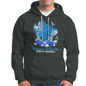 In November We Wear Cute Blue Elephant Diabetes Awareness Hoodie TS09 Dark Heather Printyourwear