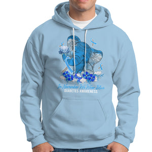 In November We Wear Cute Blue Elephant Diabetes Awareness Hoodie TS09 Light Blue Printyourwear