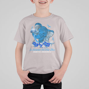 In November We Wear Cute Blue Elephant Diabetes Awareness T Shirt For Kid TS09 Ice Gray Printyourwear