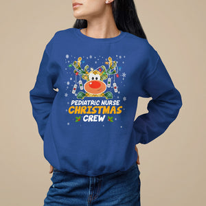 Pediatric Nurse Christmas Crew Cute Reindeer Light Sweatshirt TS09 Printyourwear