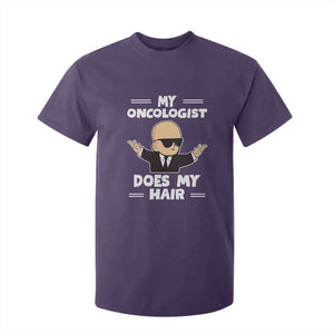 Chemotherapy Awareness T Shirt For Kid My Oncologist Does My Hair Cool Boys Man TS09 Purple Print Your Wear