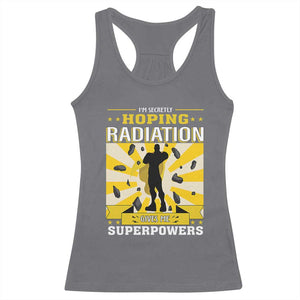 Chemotherapy Awareness Racerback Tank Top Radiation Gives Me Superpowers TS09 Charcoal Print Your Wear