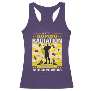 Chemotherapy Awareness Racerback Tank Top Radiation Gives Me Superpowers TS09 Purple Print Your Wear