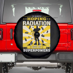 Chemotherapy Awareness Spare Tire Cover Radiation Gives Me Superpowers TS09 Black Print Your Wear
