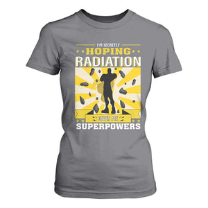 Chemotherapy Awareness T Shirt For Women Radiation Gives Me Superpowers TS09 Charcoal Print Your Wear