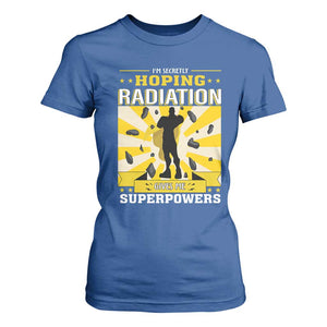 Chemotherapy Awareness T Shirt For Women Radiation Gives Me Superpowers TS09 Royal Blue Print Your Wear