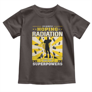 Chemotherapy Awareness Toddler T Shirt Radiation Gives Me Superpowers TS09 Dark Chocolate Print Your Wear